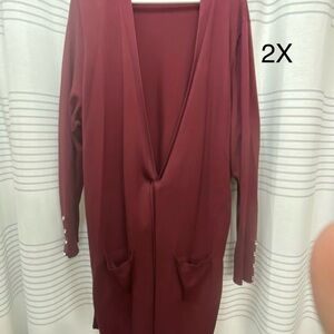 Burgundy Cardigan